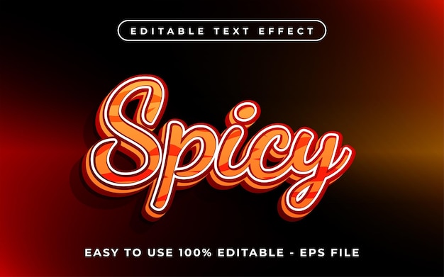 Spicy 3d text effect editable text for template headline