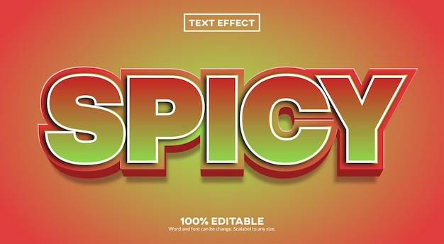 Vector spicy 3d text effect