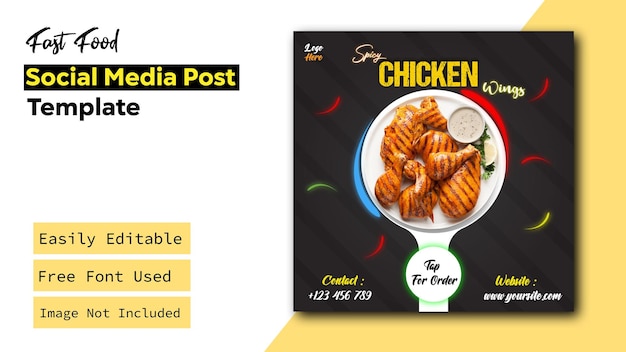 Spicy Chicken Food Banner Template