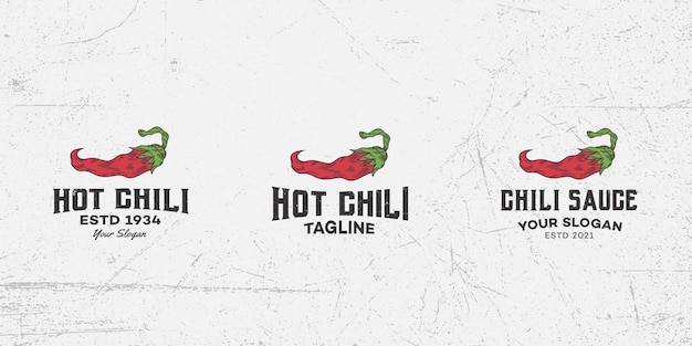 Spicy chili logo design template vector, chili pepper, hot chili, red chili, spicy food