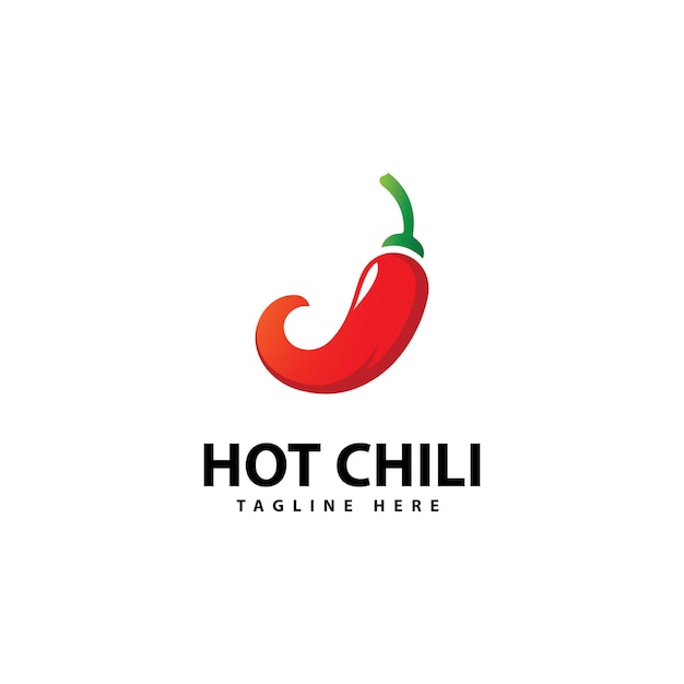 Spicy chili logo icon vector  red pepper logo template