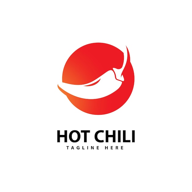 Spicy chili logo icon vector  red pepper logo template