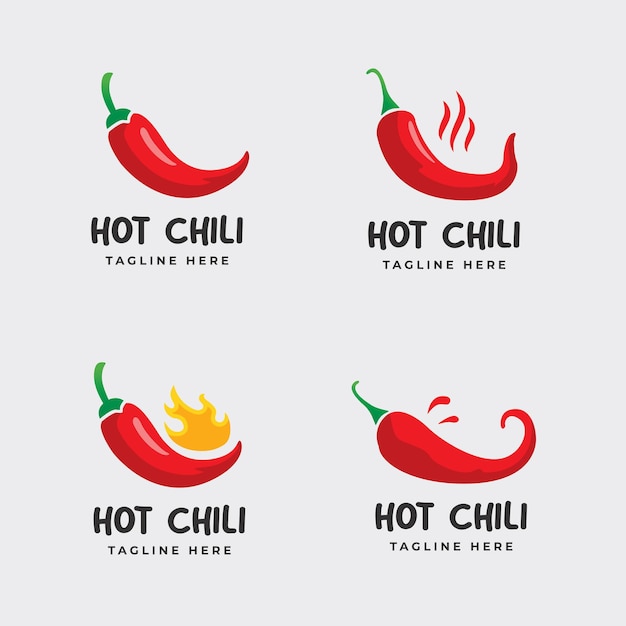 Spicy chili logo symbol vector hot chili red pepper logo template