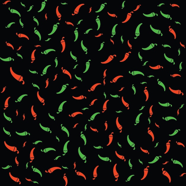 Vector spicy chili pattern