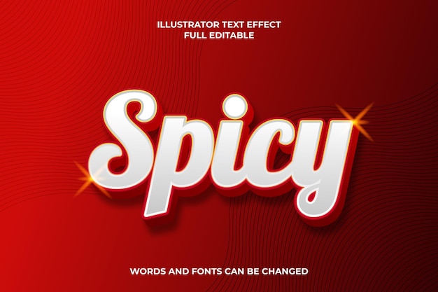 spicy editable 3d text effect