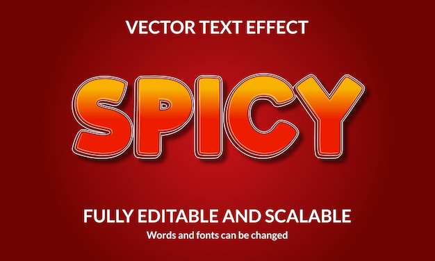 Spicy editable 3d text style effect