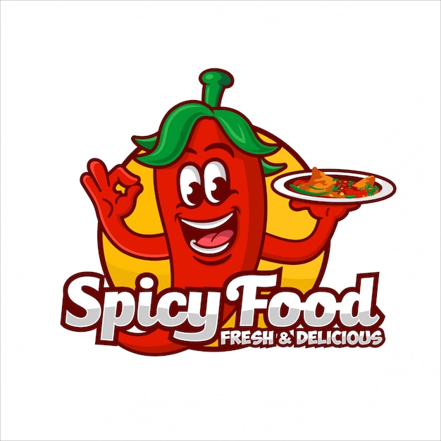 Spicy Food Logo Design illustration