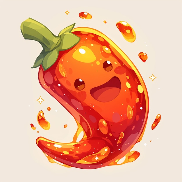 Spicy Mango Salsa Vibrant Cartoon Style