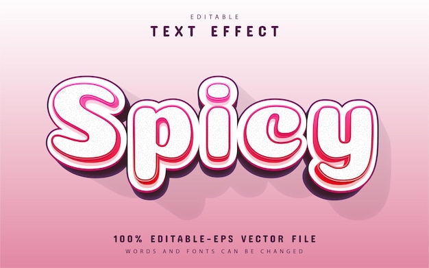 Spicy text, cartoon style text effect