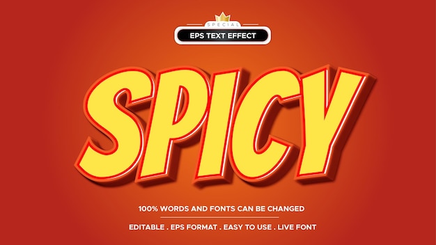 Spicy text effect editable