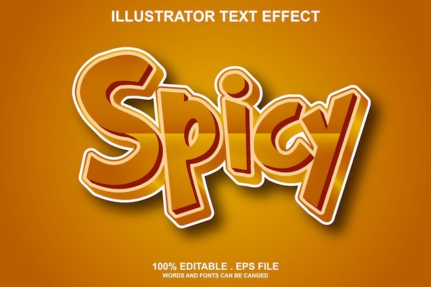 Spicy text effect editable