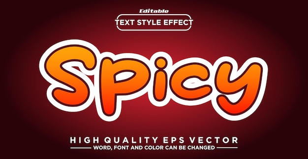 Vector spicy text style effect editable