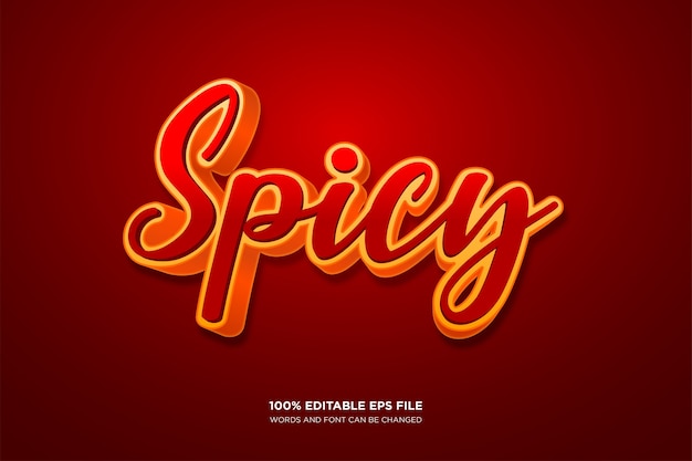 Spicy text style effect