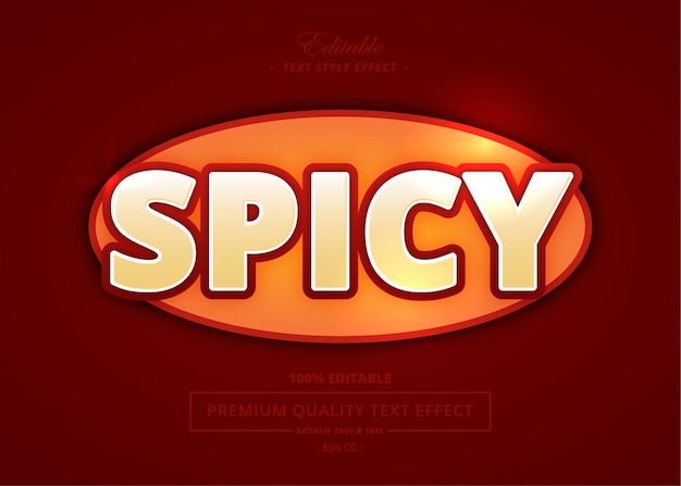 SPICY VECTOR TEXT STYLE EFFECT