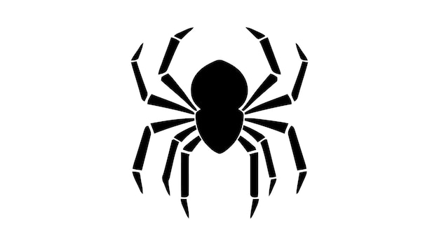 Spider black icon logo Vector illustration isolated on white background