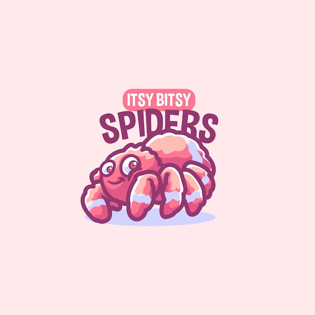 Spider Cartoon mascot Logo Template