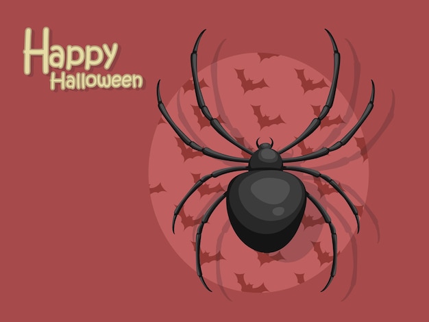 Хэллоуин мультфильм вектор паук на фоне. Кошелек или жизнь концепция