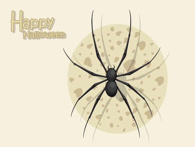 Spider cartoon vector halloween op background.trick or treat concept