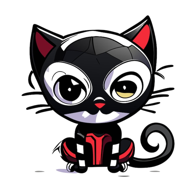 spider cat vector illustration cartoon