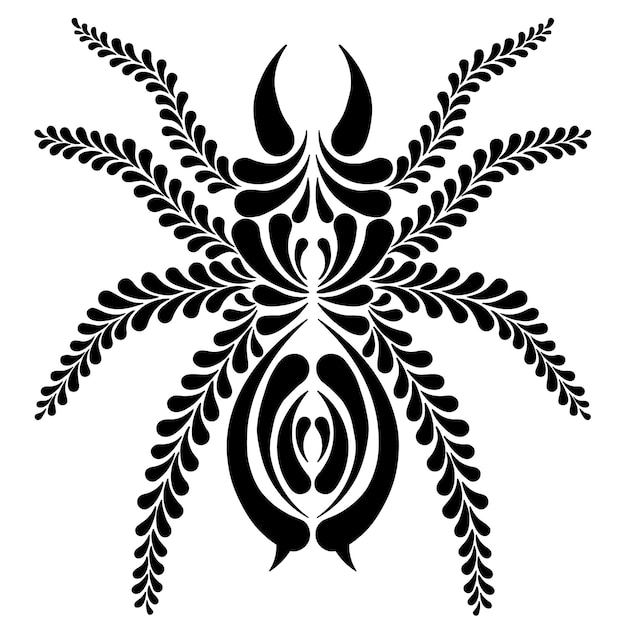 Vector spider decorative vector image. original tattoo image