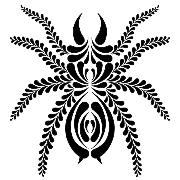 Spider decorative vector image. original tattoo image