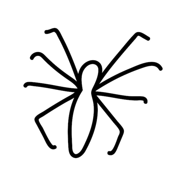 Spider in doodle style for halloween