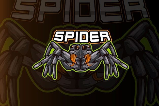 Modello di logo della squadra di spider e-sports