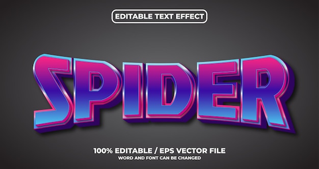 Spider editable text effect