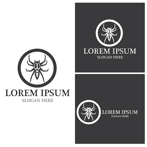 Spider icon and symbol vector template