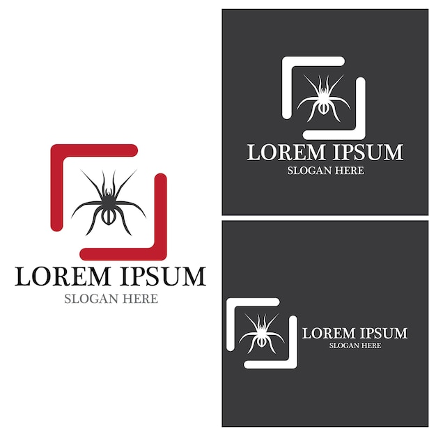 Spider icon and symbol vector template