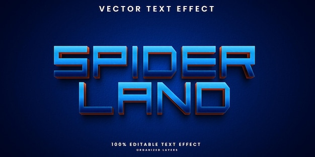 Spider land 3d-teksteffect