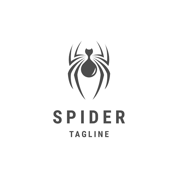 Spider logo design template flat vector illustration