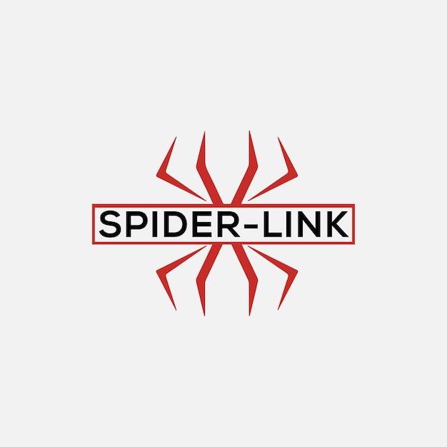 Elemento di branding grafico vettoriale del modello di progettazione del logo del ragno