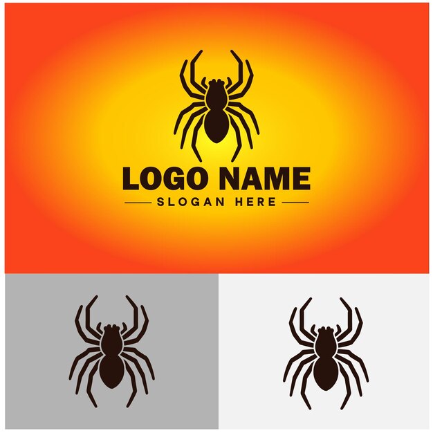 Spider logo vector art icon graphics for company brand business icon spider logo template