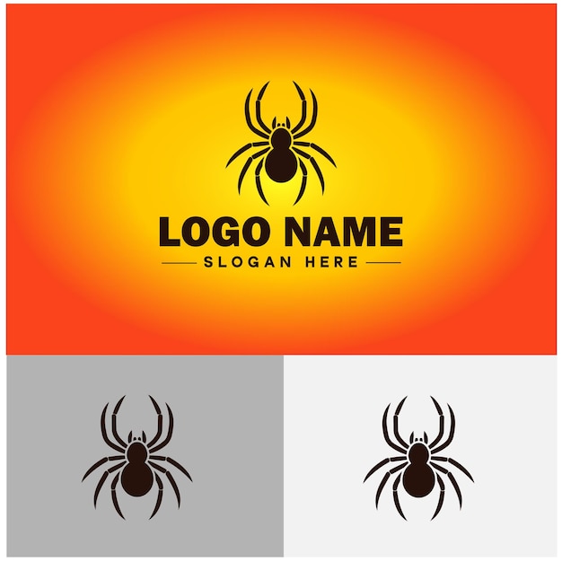 Spider logo vector art icon graphics for company brand business icon spider logo template