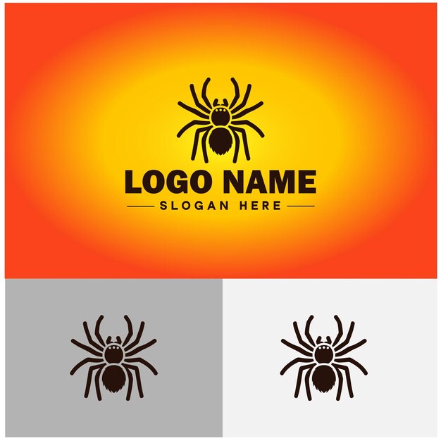 Spider logo vector art icon graphics for company brand business icon spider logo template