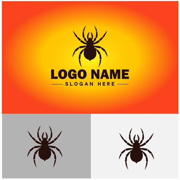 Spider logo vector art icon graphics for company brand business icon spider logo template