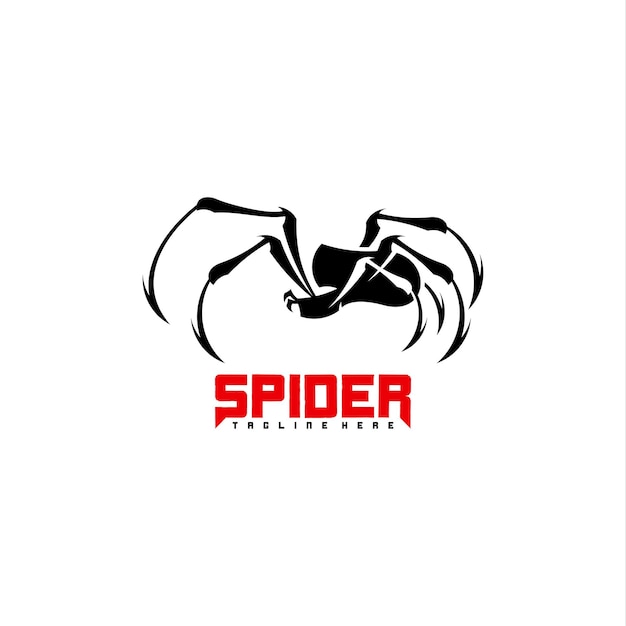 Spider logo vector illustratie ontwerp abstract