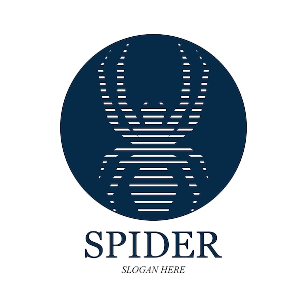 Spider logo vector and illustration