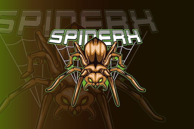 Spider mascot esport logo design