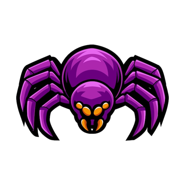Spider mascot logo design illustration