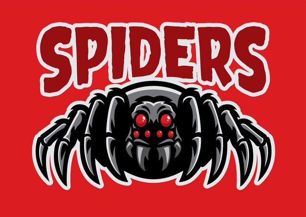 Spider mascot sport logo