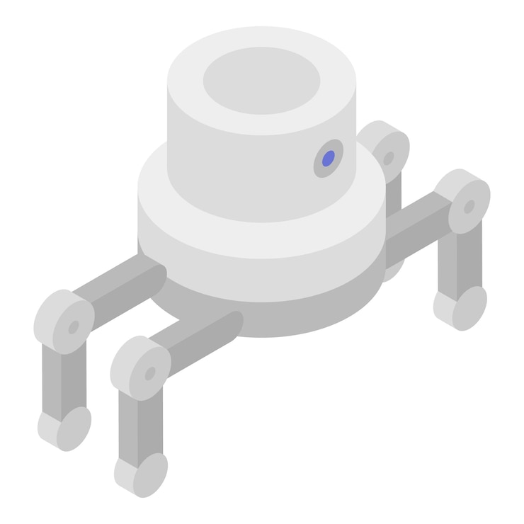 Vector spider robot icon isometric of spider robot vector icon for web design isolated on white background