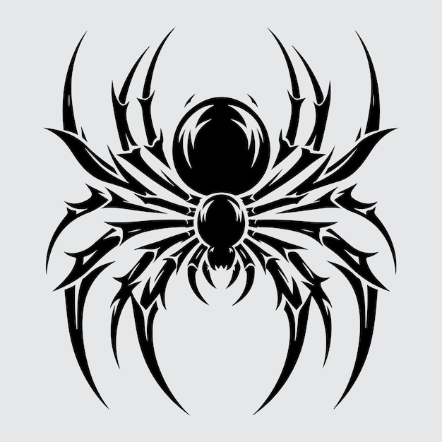 Vector spider silhouette vector