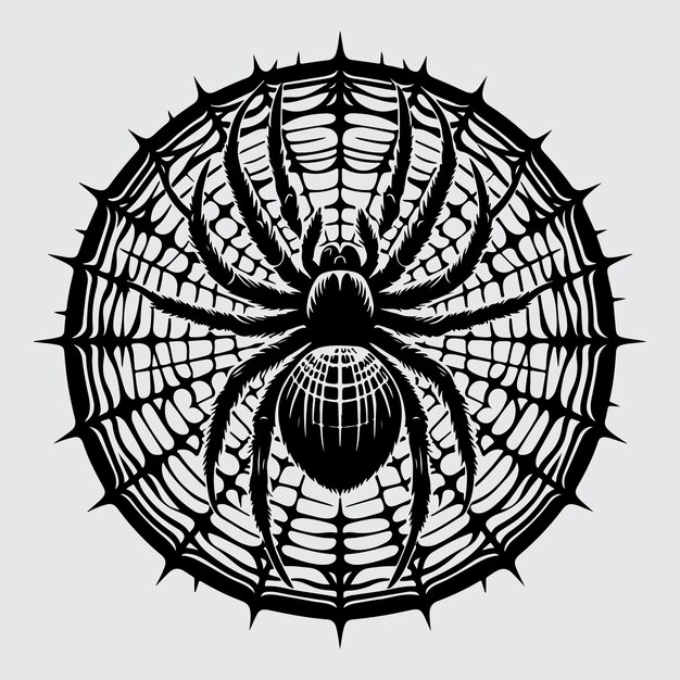 Vector spider silhouette vector