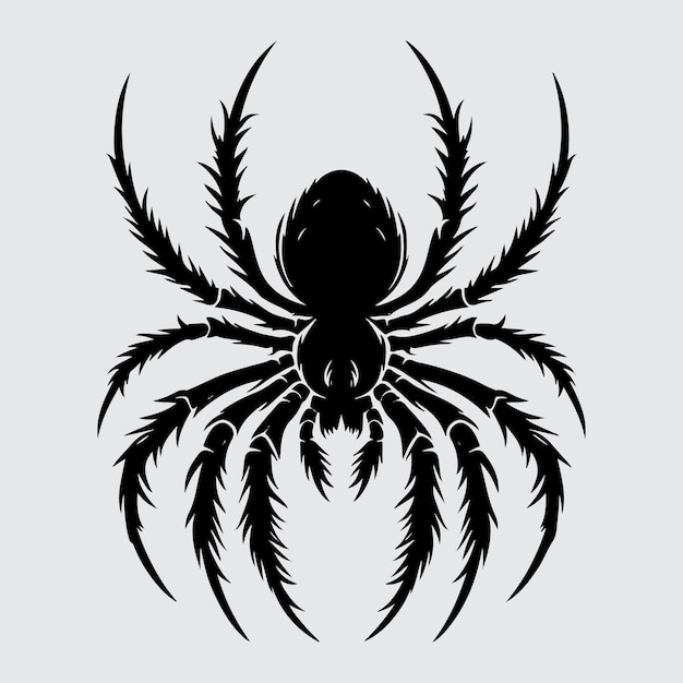 Vector spider silhouette vector