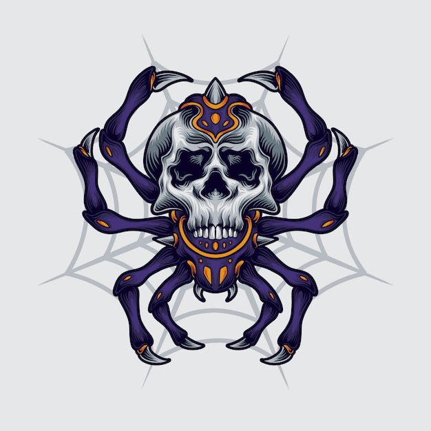 Spider skull Illustration