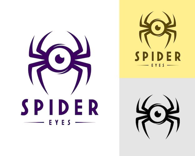 Vector spider spy security logo vector illustration