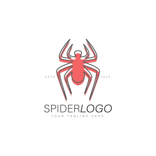 Spider tarantula logo design illustration icon