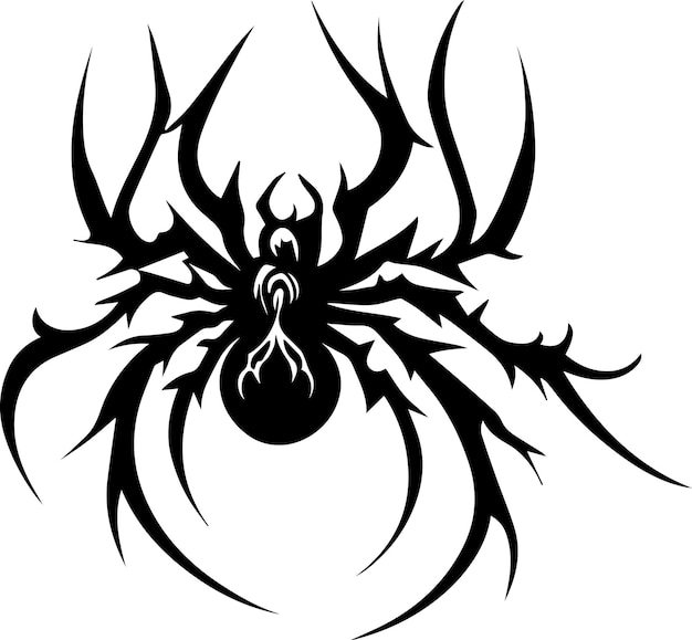 Spider tattoo vector illustration